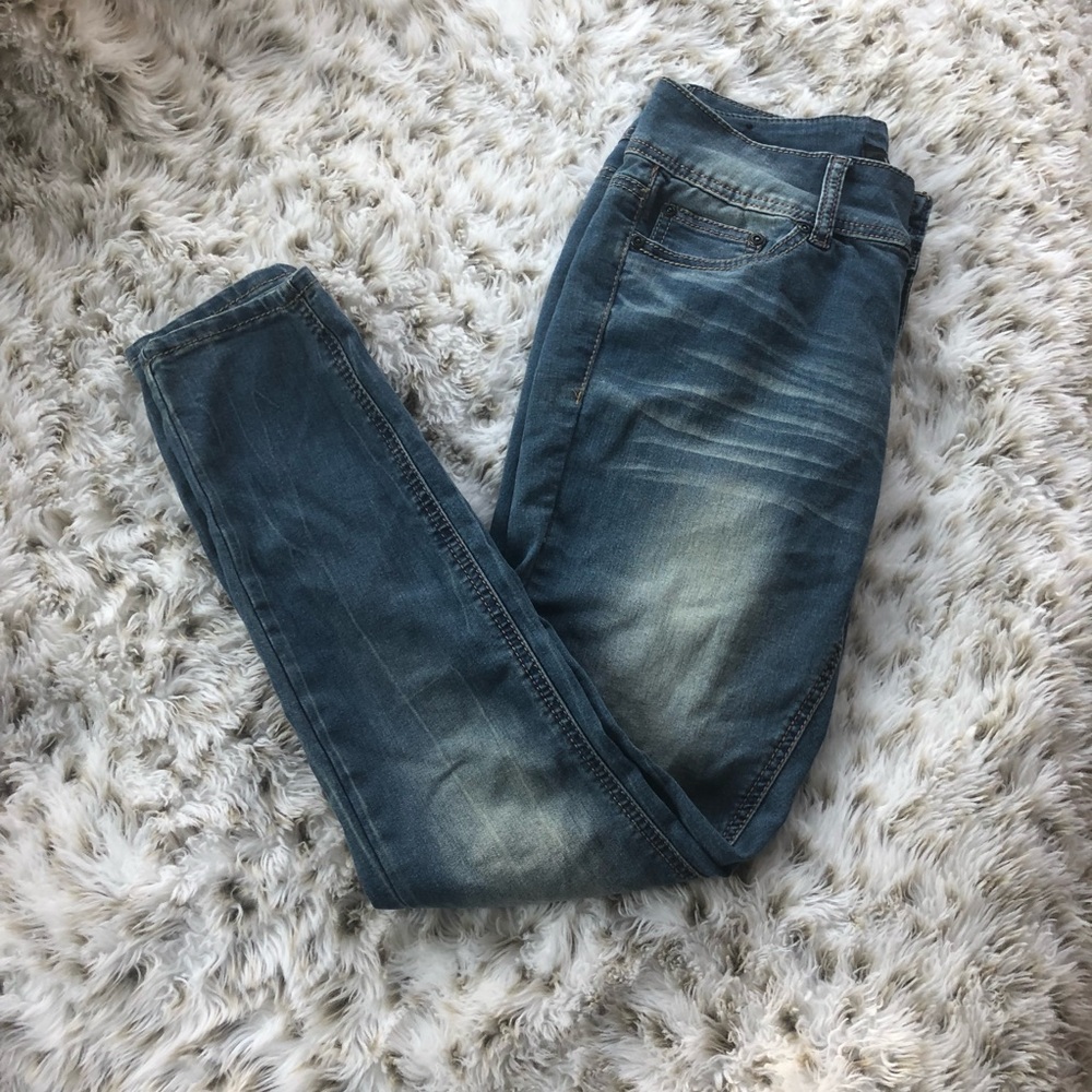 LOVESICK Faded Wash Denim Jeans